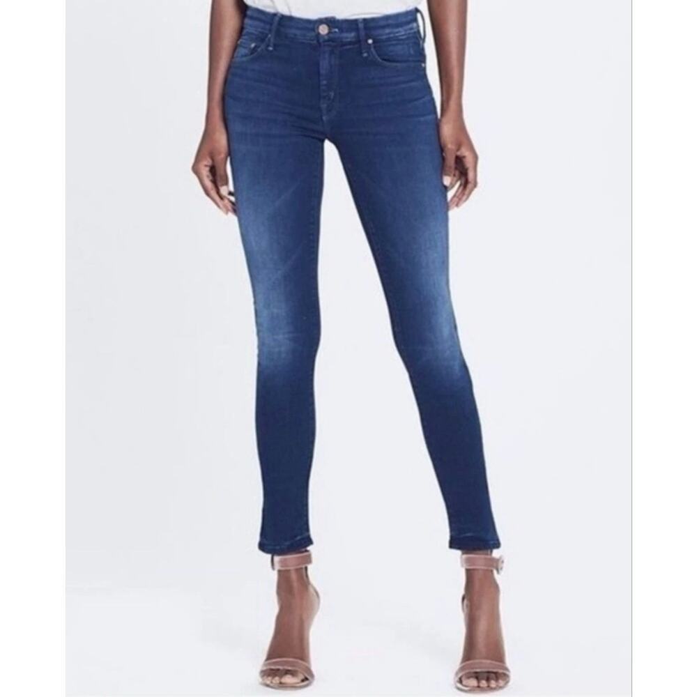 MOTHER The Looker In Crowd Pleaser Skinny Jeans Womens 28 Blue Denim Stretchy